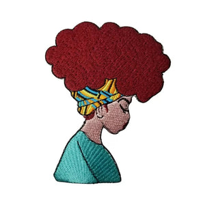 Afro Queen Lady Iron-On Patch