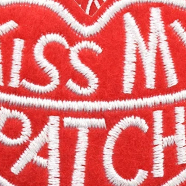 Red Lip Kiss My Patch Iron-On Patch