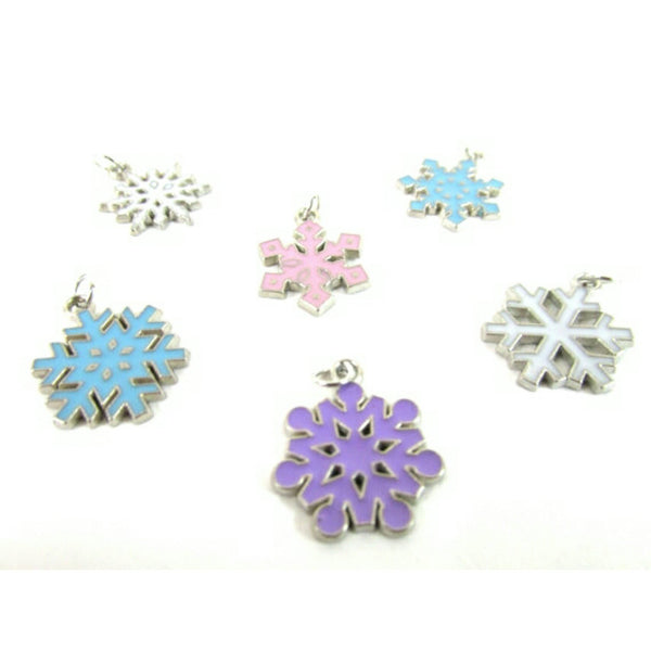 Pastel Snowflakes Charms